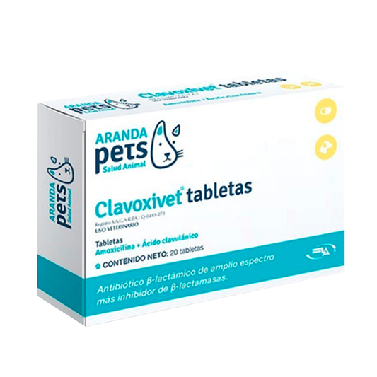 CLAVOXIVET 20 TABLETAS