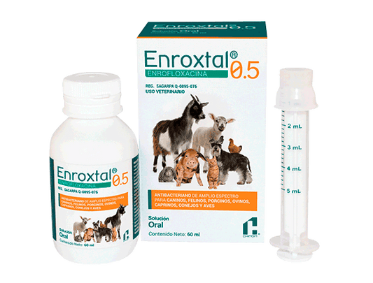 ENROXTAL SOL. ORAL 0. 5% 60 mL VET.