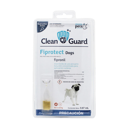 FIPROTECT CLEAN GUARD DOGS S .67ML*