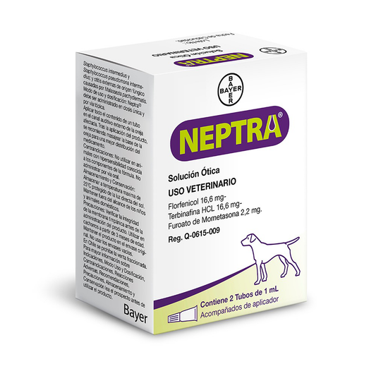 NEPTRA SOLUCION OTICA 2 X 1.0 ML