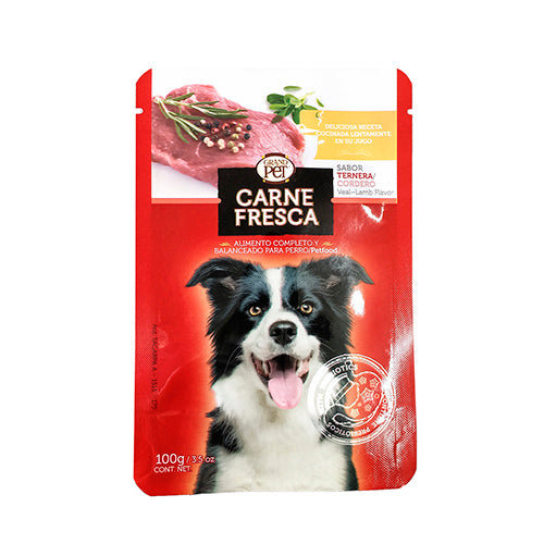 GRANDPET CARNE FRESCA  TERNERA / CORDERO 100 GR
