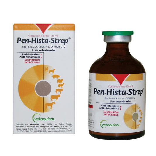 PEN-HISTA-STREP SUSP. INY. FCO 100 ML