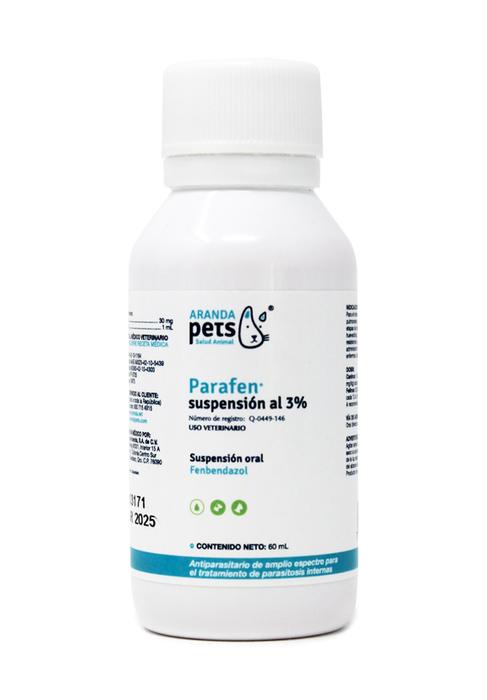 PARAFEN SUSPENSION AL 3% 60 ML ARANDA PETS